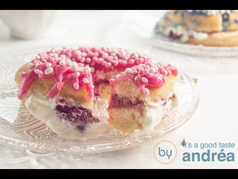 How to make Filled doughnuts with glaze {baby shower}