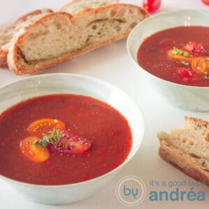 Italiaanse tomatensoep met mascarpone