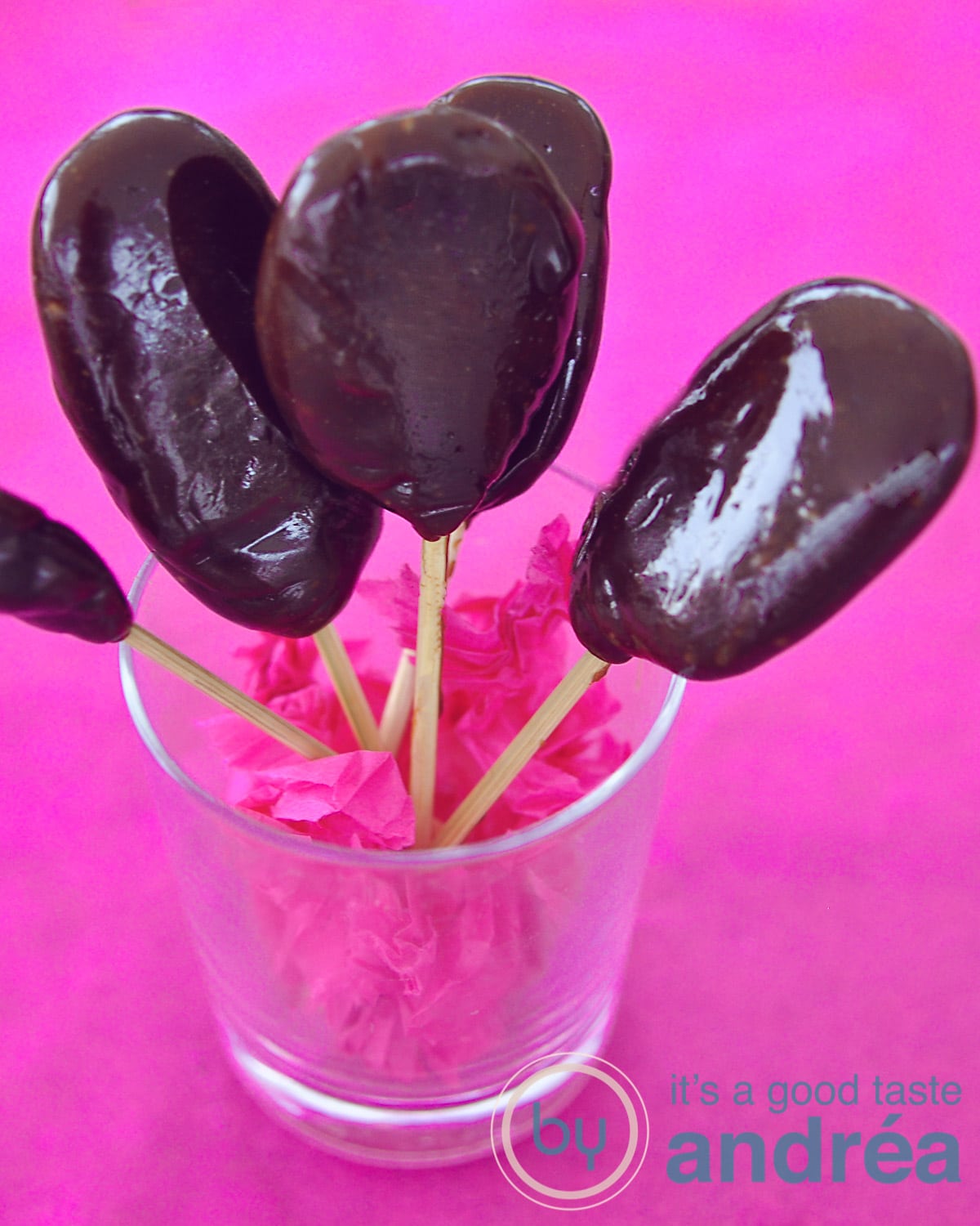 Lavender chocolates and toffee lollipops