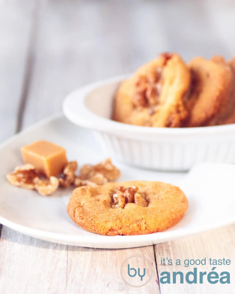 Walnut cookies on a plate