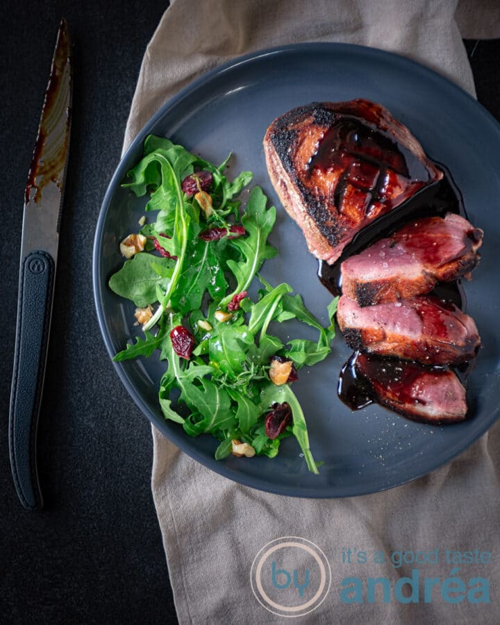 Oven Roast Duck Breast with Honey Balsamic Sauce By Andrea Janssen