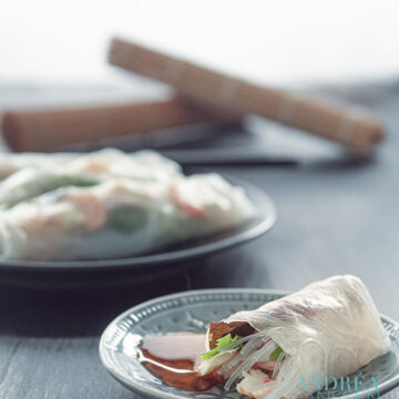 Spring rolls on a plate