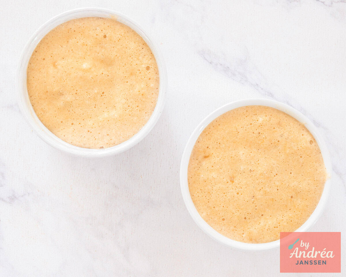 Jerusalem artichoke soufflé in small dishes