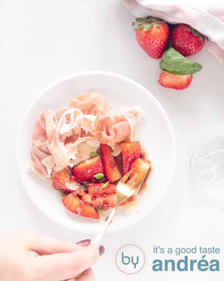 Marinated Strawberries with Balsamic Vinegar and Basil By Andrea Janssen