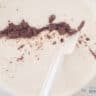 Mix the buckskin chocolate into the cream mixture with a white spatula.