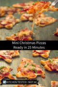 Mini Christmas pizzas with ham and cheese, star and tree-shaped appetizers with a cheesy pull, ready in 25 minutes for a holiday party
