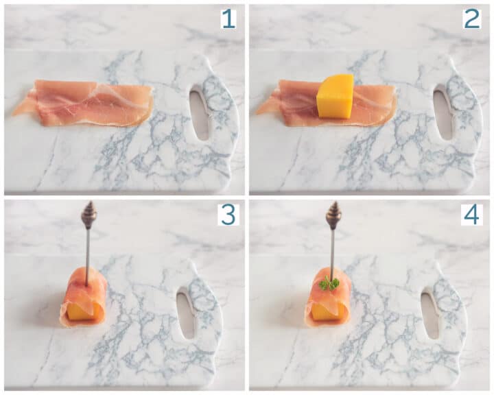 Mango Prosciutto Appetizers By Andrea Janssen