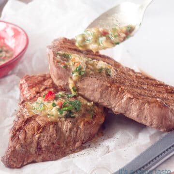 Argentine chimichurri steak