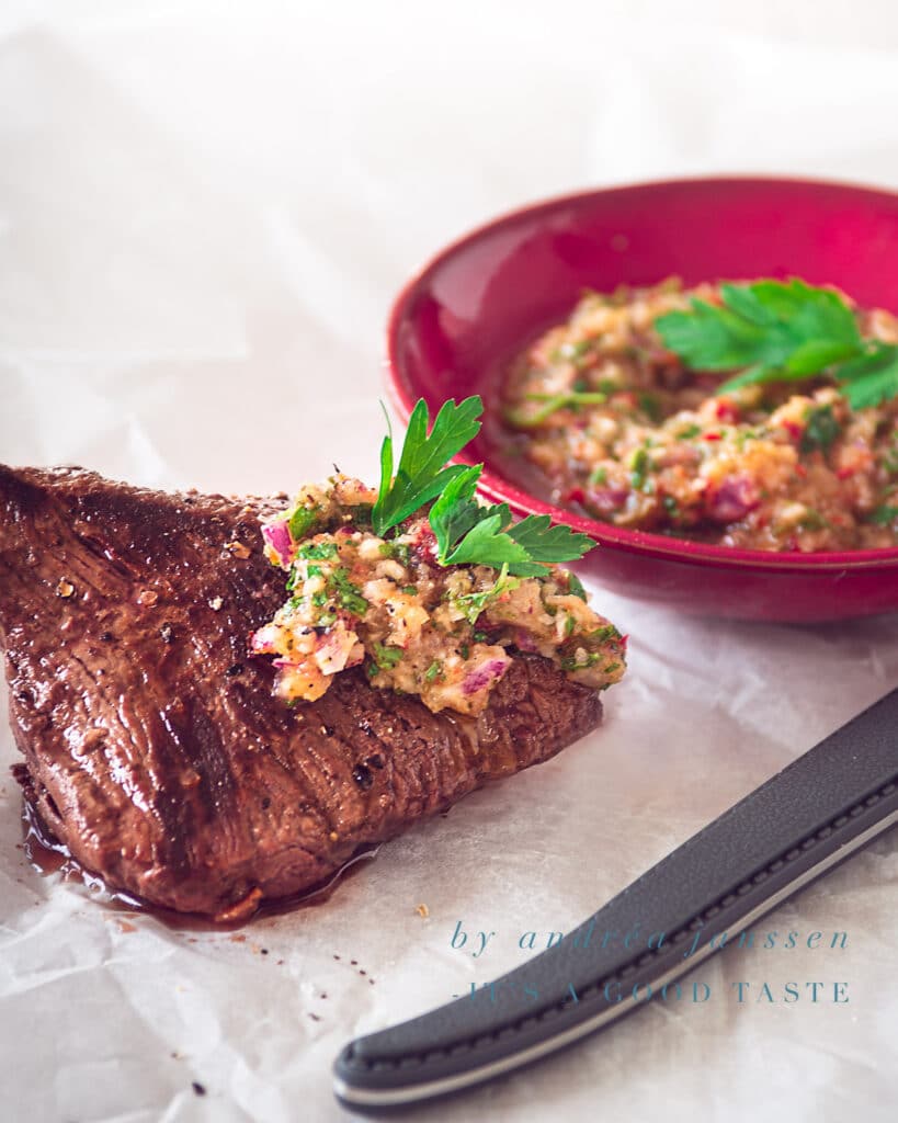 Argentine chimichurri steak
