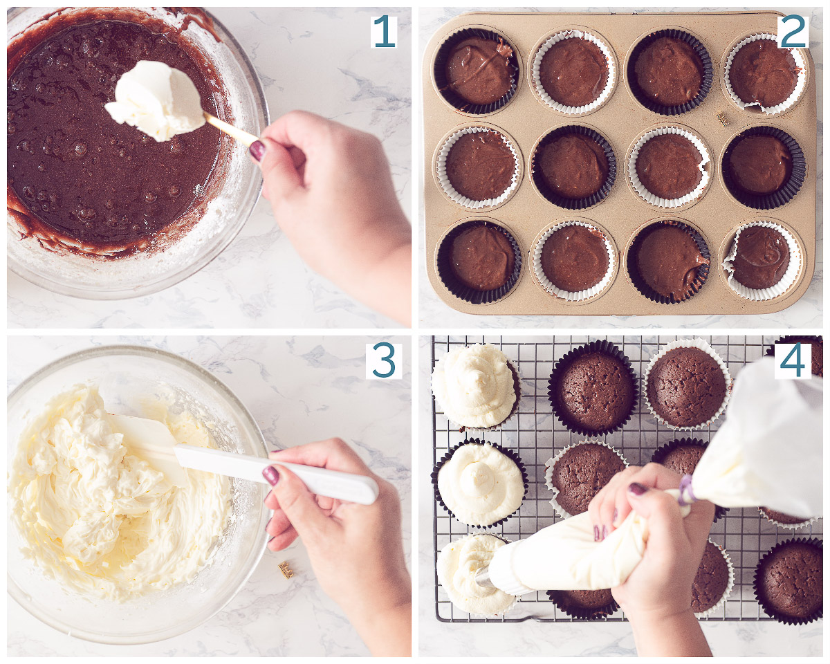 Prepare the batter in four steps