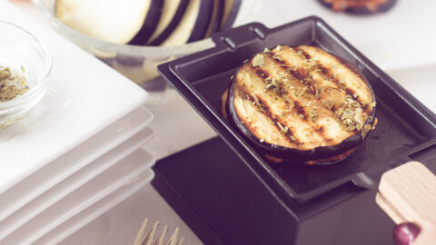 Vegetarian Raclette Recipe with Eggplant and Mozzarella - By