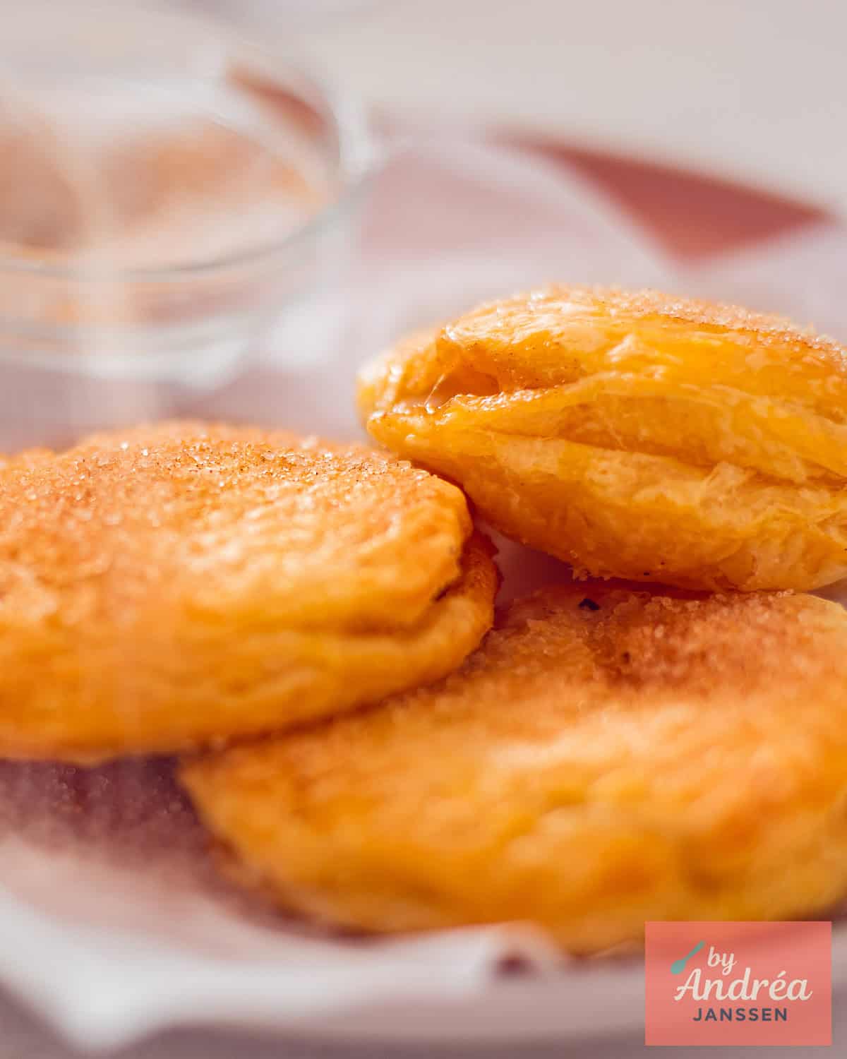 Dutch appelbeignets in the air fryer, served warm with cinnamon sugar