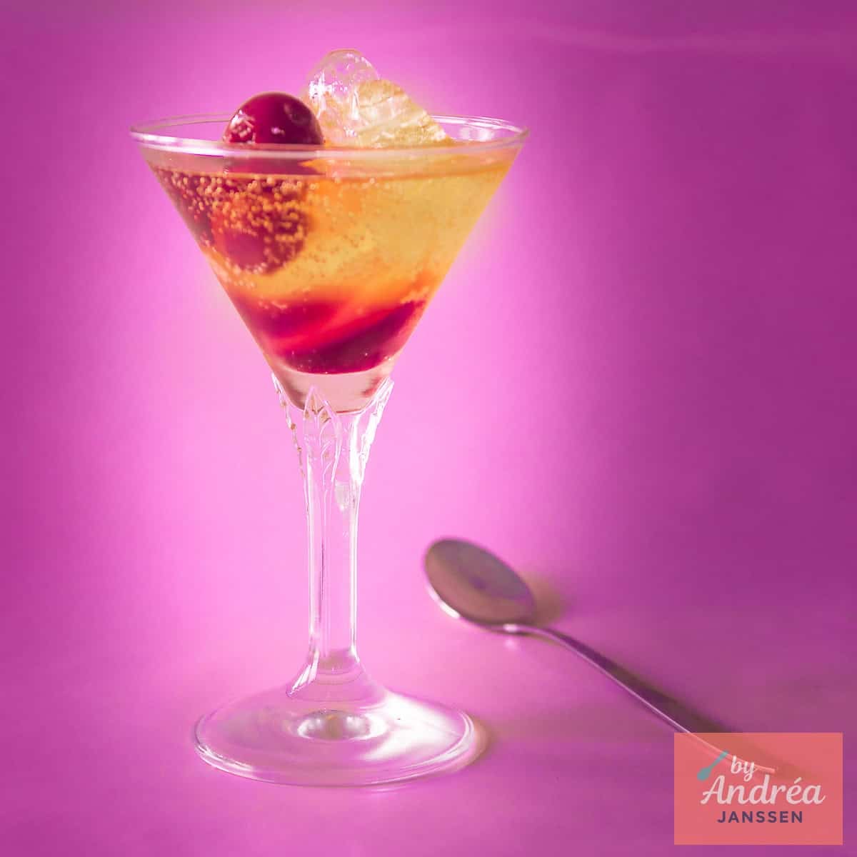 Sparkling Cherry Cocktail for Valentine's Day