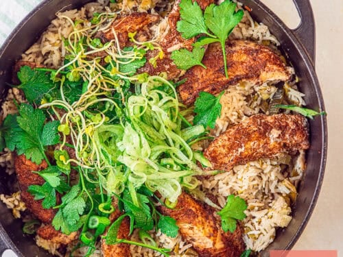 Easy One Pot Chicken and Rice with Coconut Milk