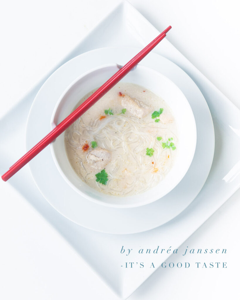 Easy Asian chicken noodle soup