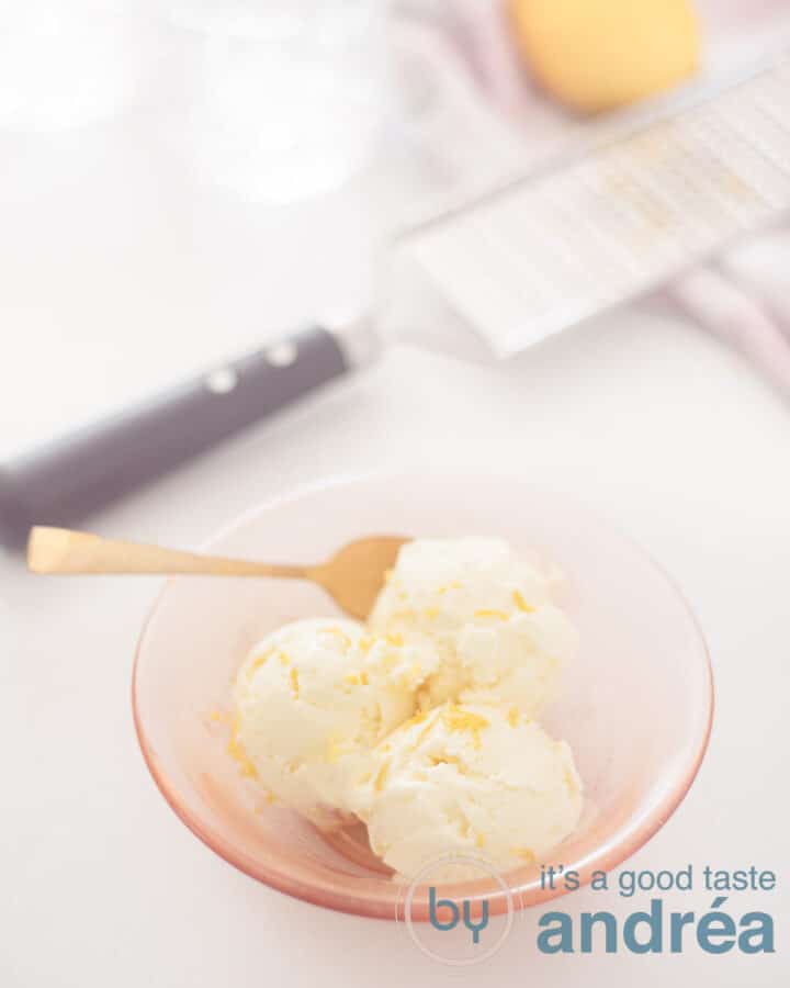 NoChurn Lemon Ice Cream By Andrea Janssen