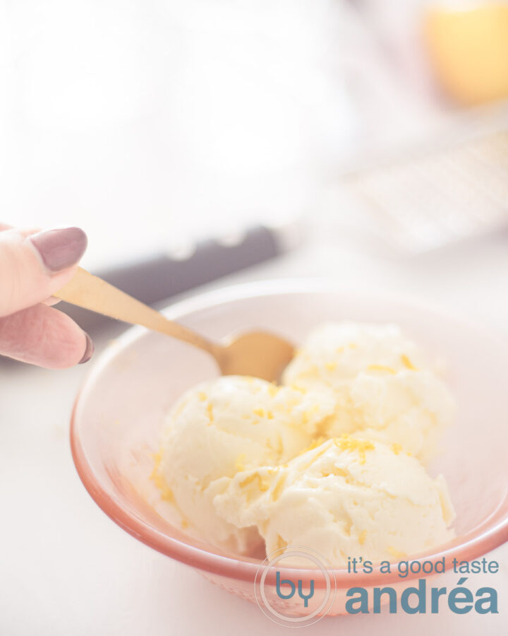 NoChurn Lemon Ice Cream By Andrea Janssen