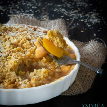 Perzik appel crumble