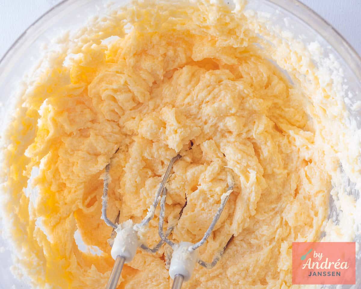 Mix until the batter is creamy.