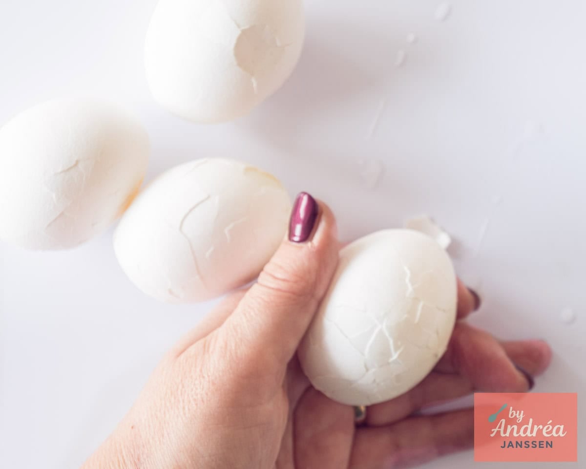 Eggs with a cracked skin