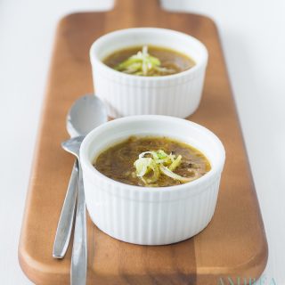 vegetarische prei kool soep