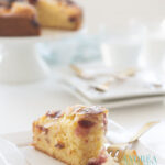 Cherry cake with pudding