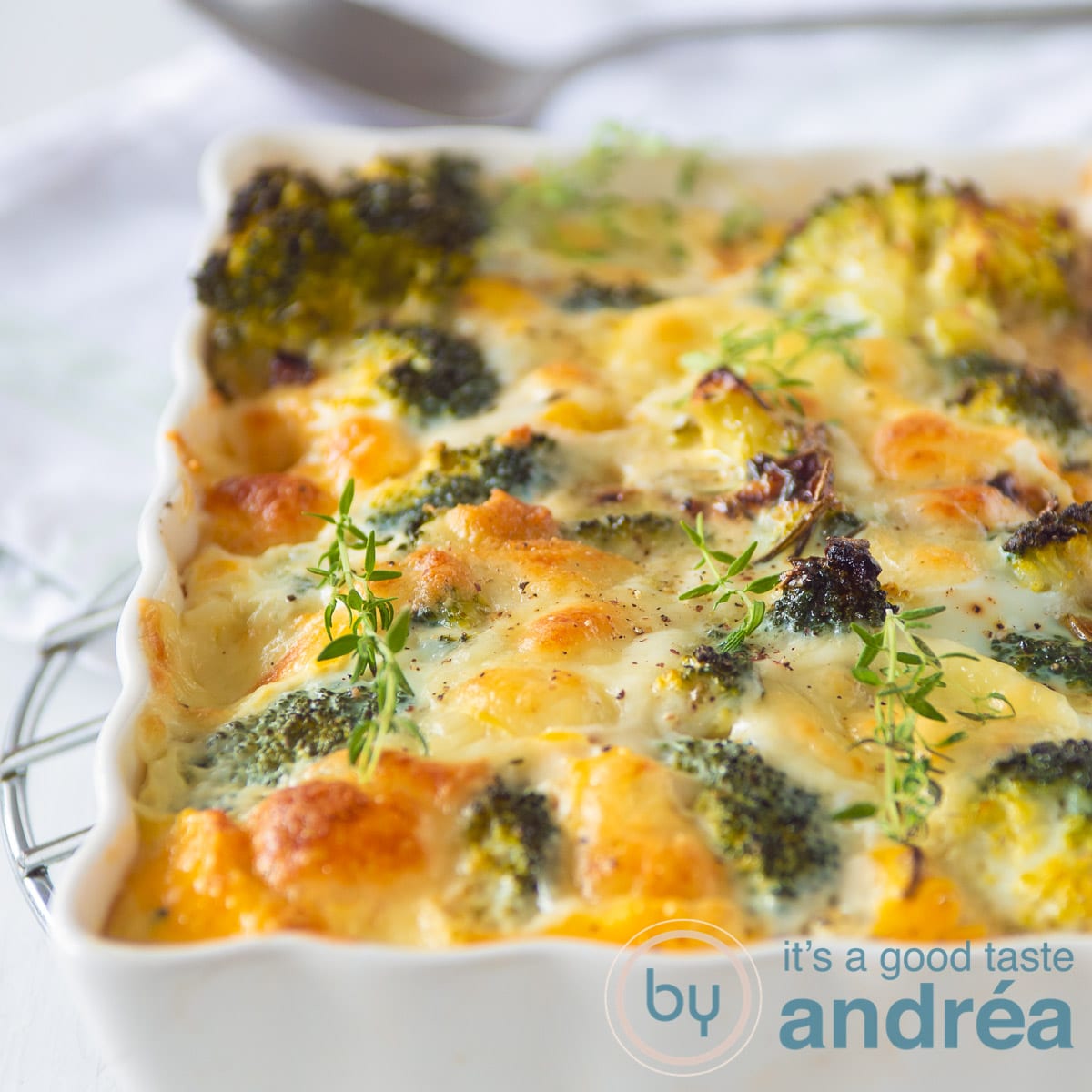 highlight Broccoli frittata with Mozzarella on a white background