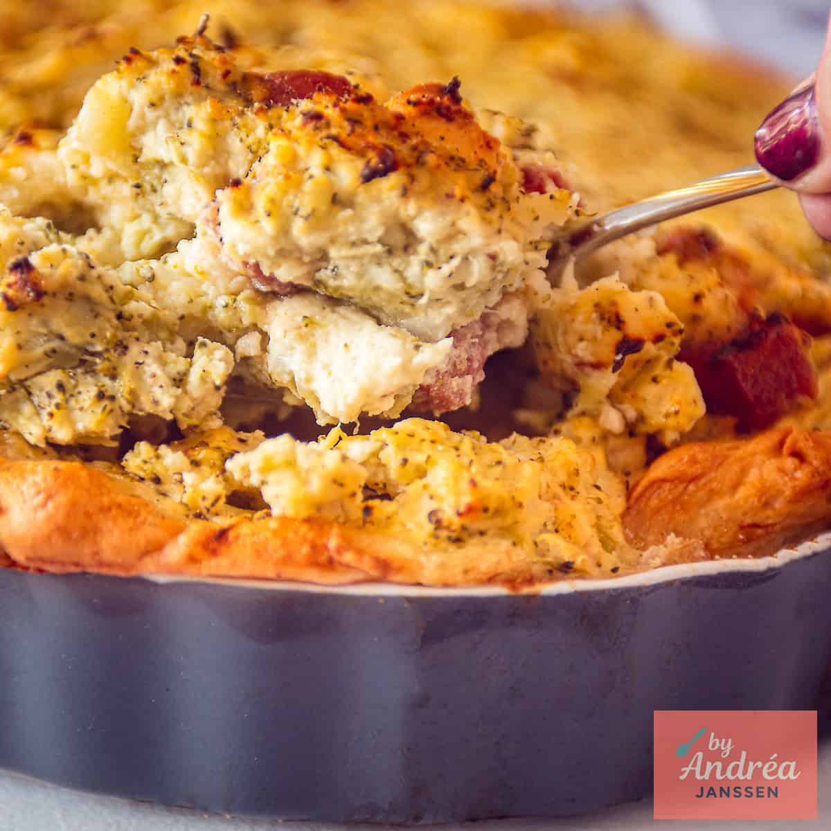 Hearty Quiche with Vegetables and Cervelate Sausage