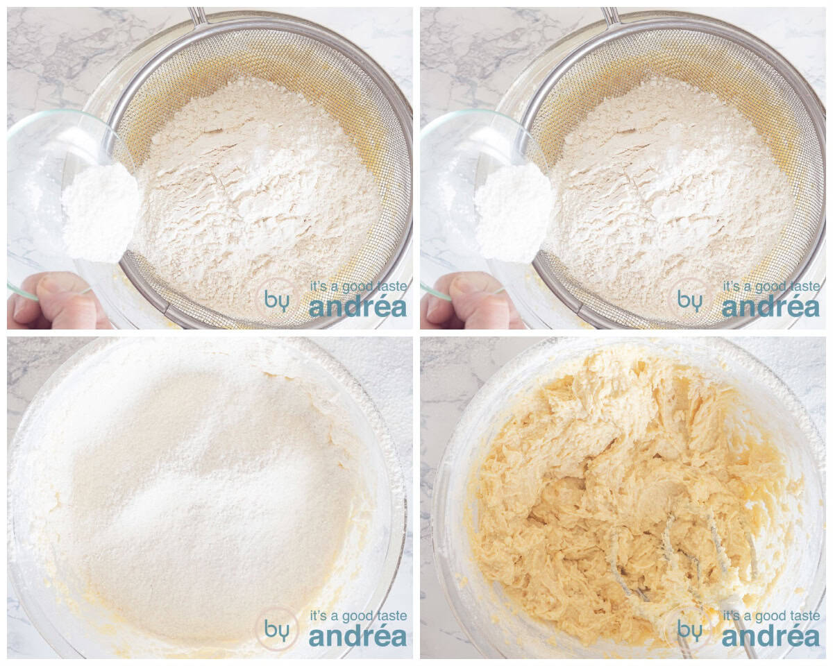 four steps for the last ingredients of the turban batter