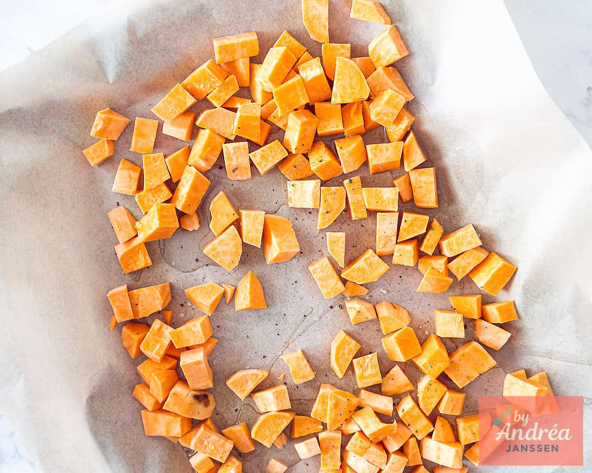Baking sweet tomatoes on a baking plate
