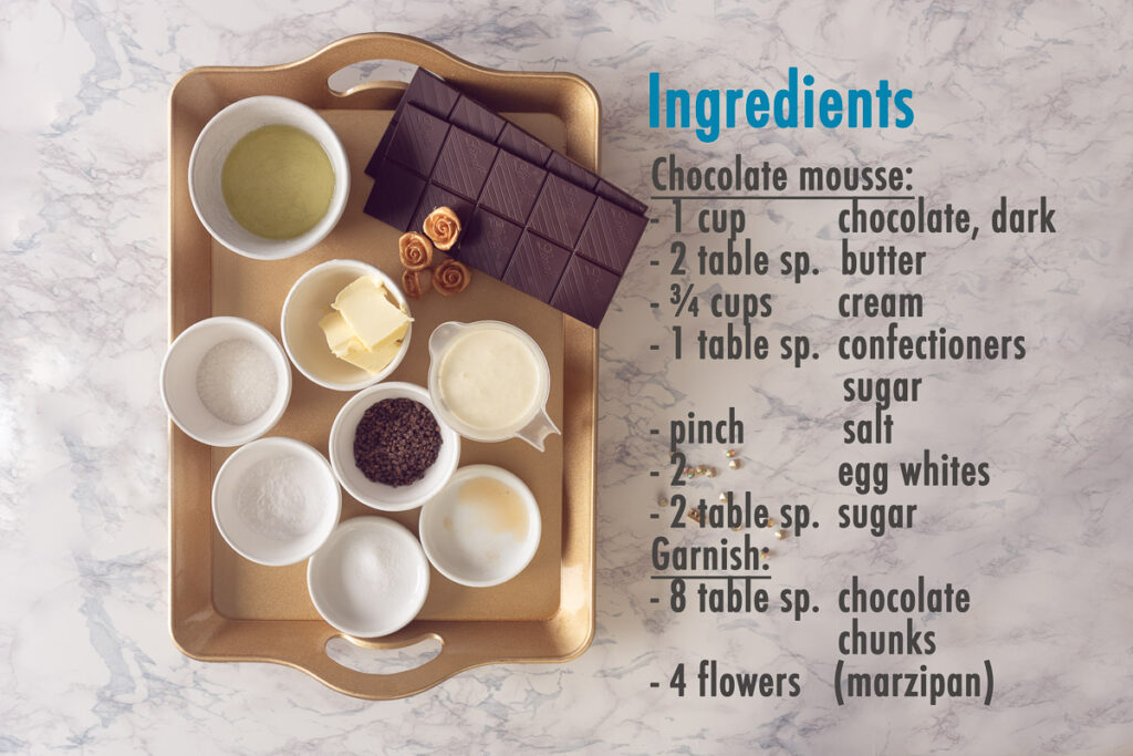 Ingredients Fluffy chocolate mousse Halloween style