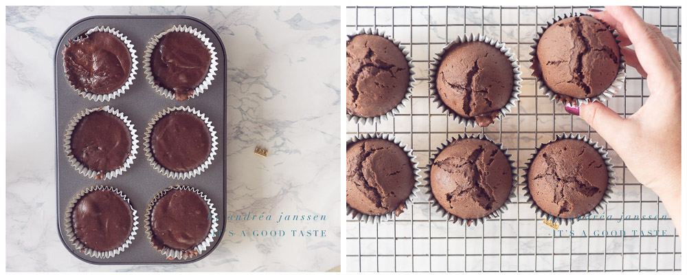 Baking chocolate cupcakes