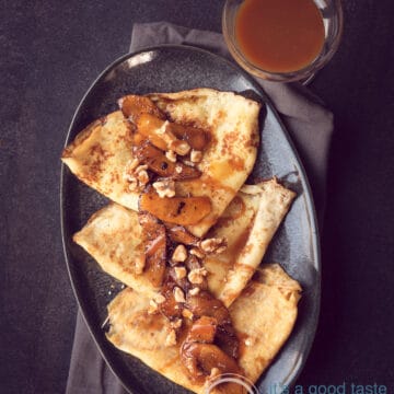 Gourmet dessert recept Crêpes met gebakken appeltjes