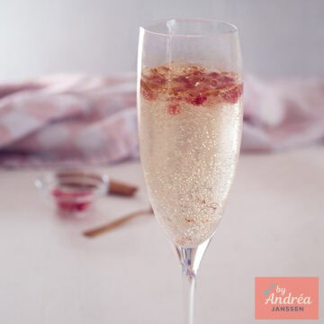 Pomegranate Prosecco Cocktail With Cinnamon
