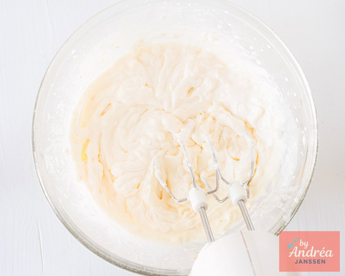 mix the cream mixture until it's got the thickness of yogurt