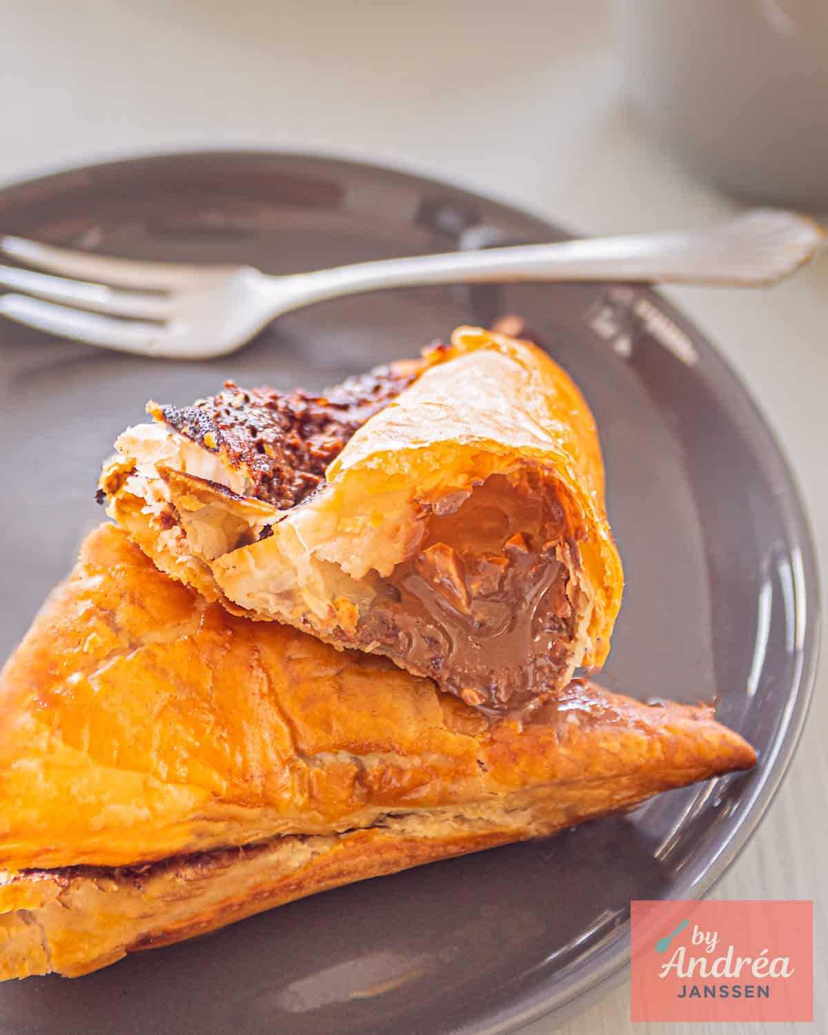 Simple Chocolate Caramel Puff Pastries (10 Minutes Prep)