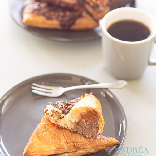 Chocolate hazelnuts puff pastries By Andrea Janssen