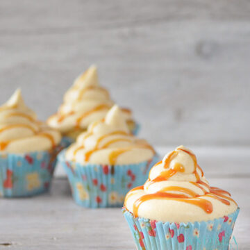 Zoute caramel cupcakes - salted caramel cupcakes