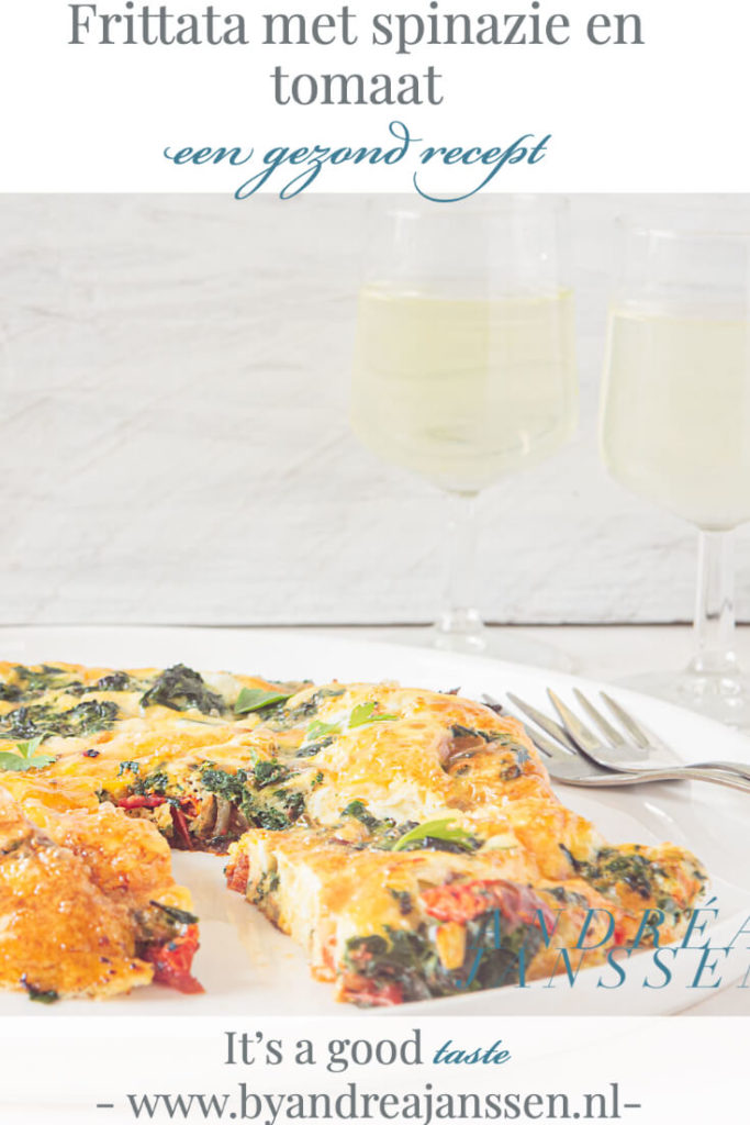 Frittata met spinazie en tomaat
