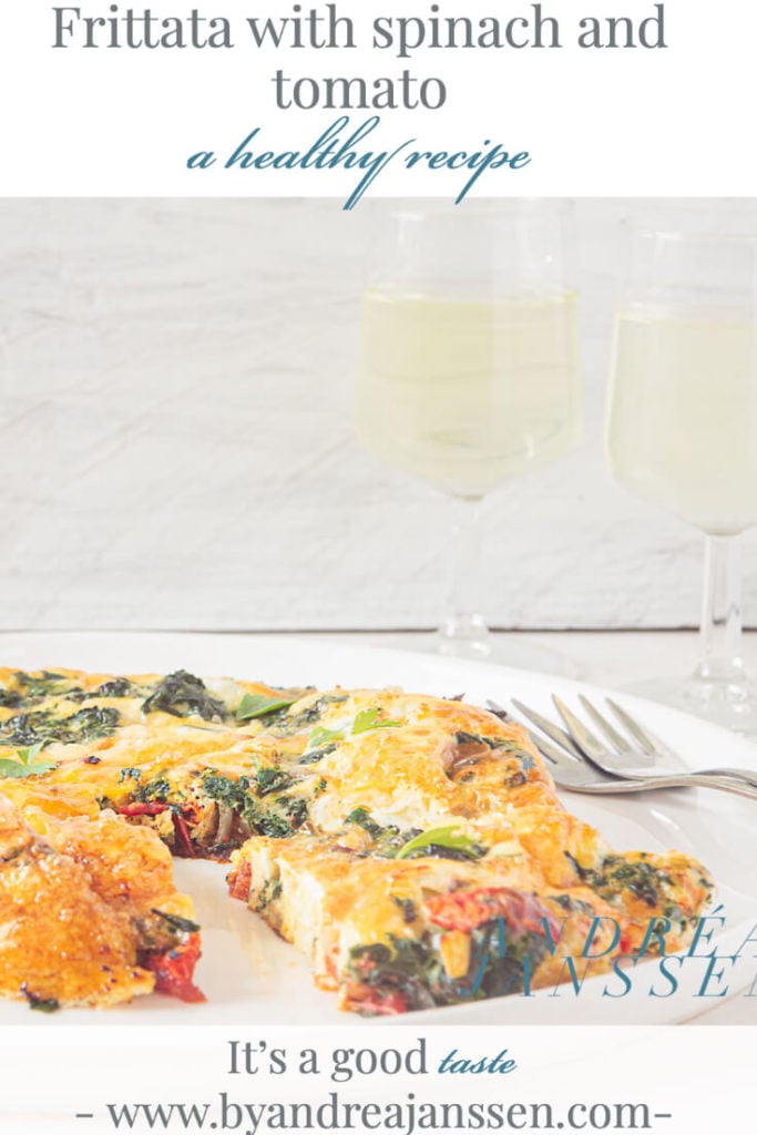 Frittata with spinach and tomato