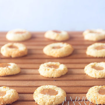 coconut cookies with caramel