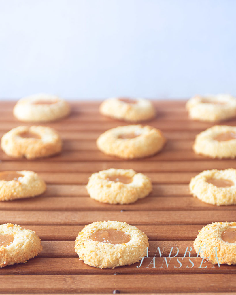 coconut cookies with caramel