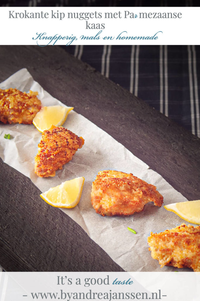 Krokante kip nuggets met Parmezaanse kaas