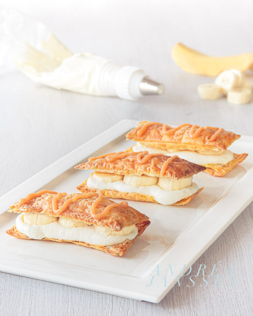 banana Napoleon with caramel