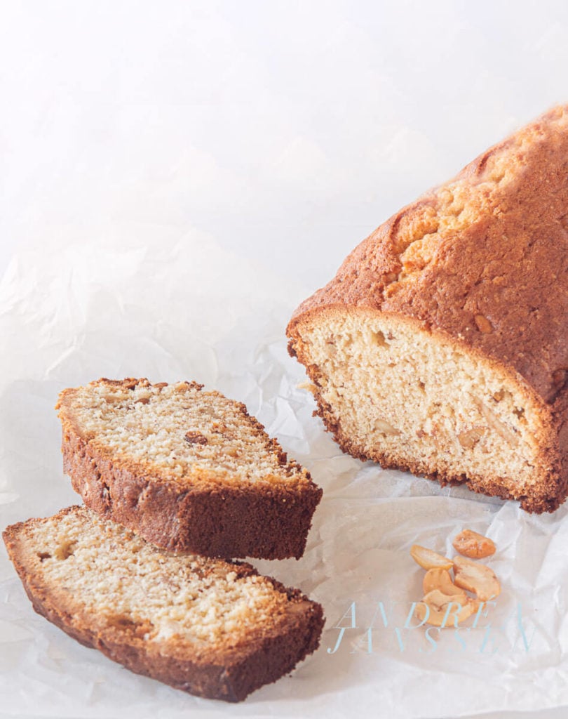 banana bread with cashew nuts