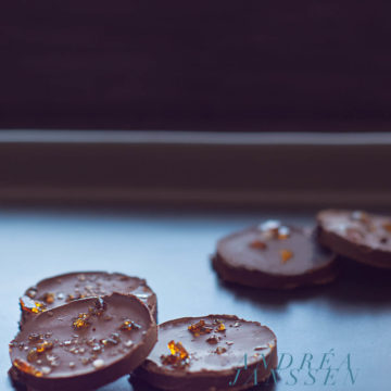 Chocolates with caramel and sea salt