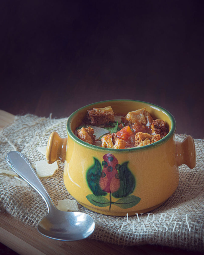 Bean soup au gratin
