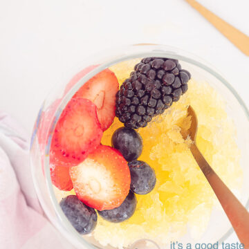Beer ice with orange