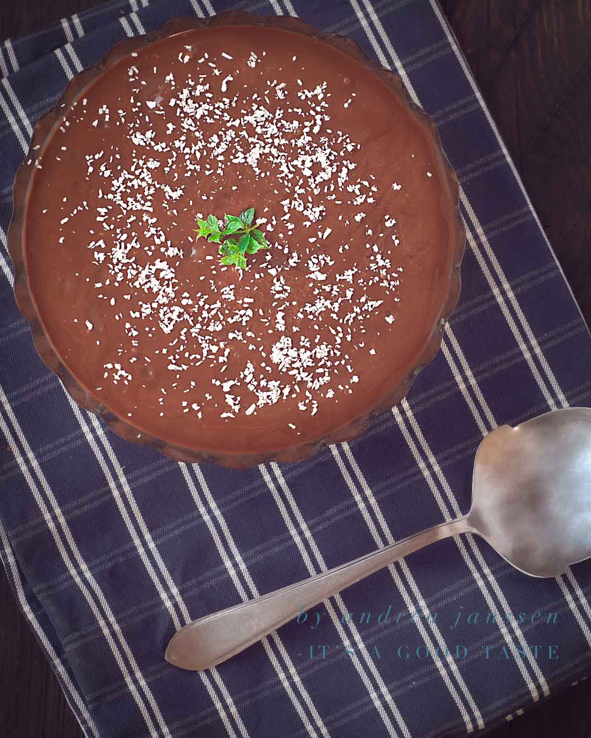 kokos chocolade pudding, lactose vrij