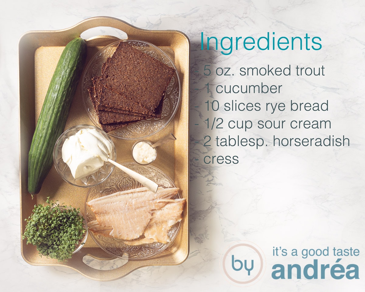 ingredients smoked trout cucumber appetizers